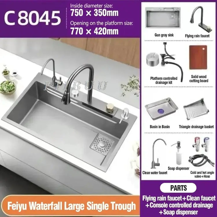 Stainless Steel Sink | Stainless Kitchen Sink | RayArt®️