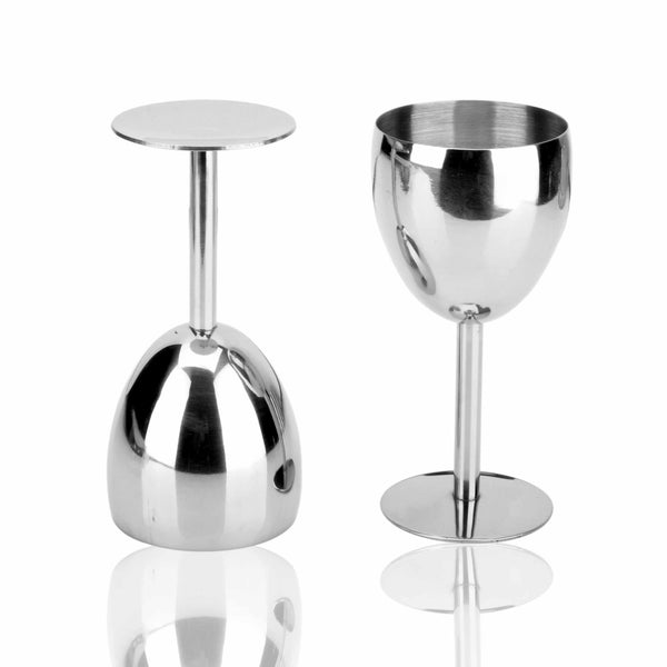 stainless steel wine glass